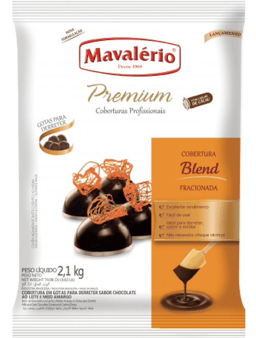 COBERTURA EM GOTAS CHOCOLATE BLEND PREMIUM 2,1KG - MAVALERIO