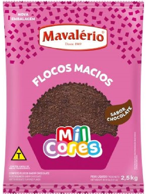 GRANULADO MACIO EM FLOCOS DE CHOCOLATE 2,5KG MAVALERIO