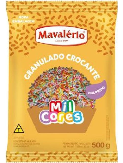 GRANULADO CROCANTE COLORIDO 500G MAVALERIO