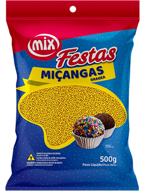 CONFEITO MICANGA 500G AMARELA MIX