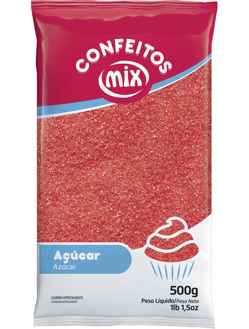 ACUCAR CRISTAL 500G VERMELHO MIX