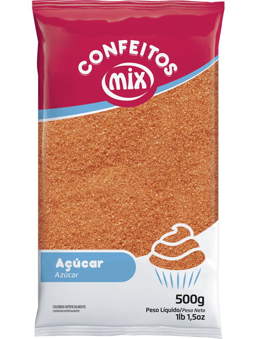 ACUCAR CRISTAL 500G LARANJA MIX