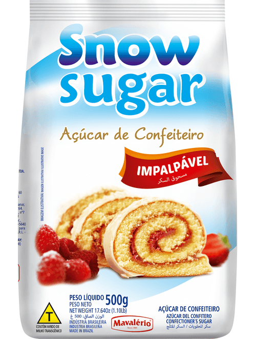 ACUCAR CONFEITEIRO 500G SNOW MAVALERIO
