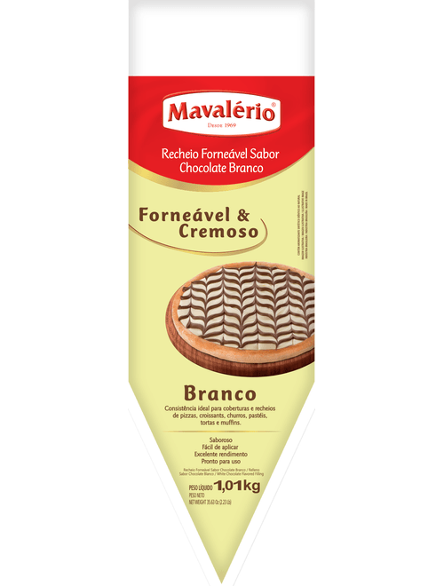 RECHEIO 1.01KG FORNEAVEL CHOCOLATE BRANCO MAVALERIO
