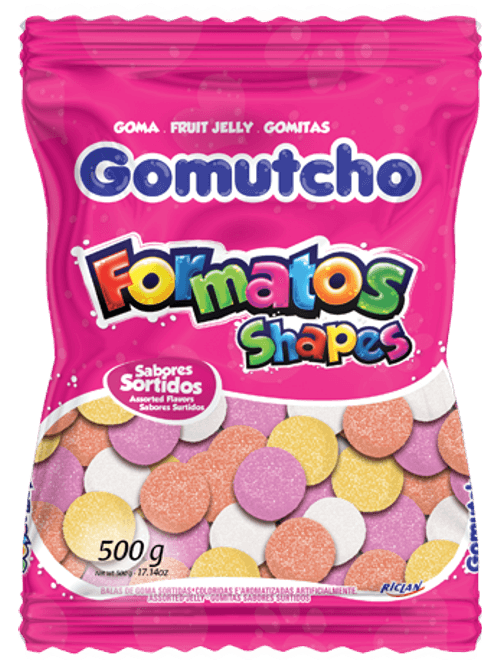 BALA DE GOMA GOMUTCHO 1KG YOGURTE PUDIM RICLAN