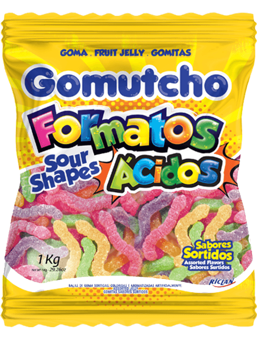BALA DE GOMA GOMUTCHO 1KG MINHOCA RICLAN