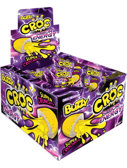 CHICLE BUZZY CROC C/40 UNIDADES ENERGY RICLAN