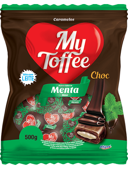BALA MY TOFFEE 500G CHOC/MENTA RICLAN
