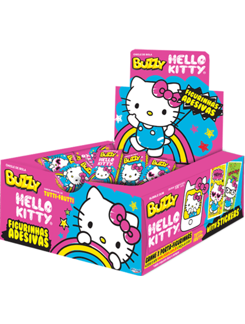 CHICLE BUZZY HELLO KITTY C/100 TUTTI FRUTTI RICLAN