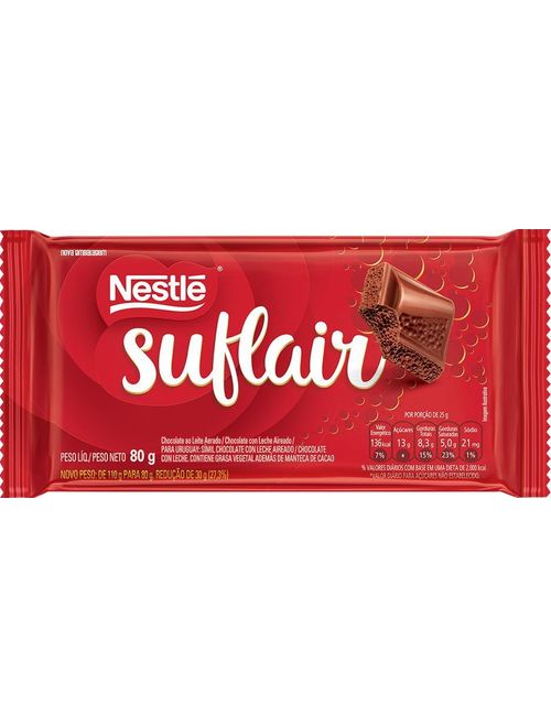 CHOCOLATE SUFLAIR CONTEM 16 UNIDADES DE 80G CADA