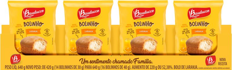 Compre Bolinho de morango Bauducco 40g - 16 unidades aqui na Tudo