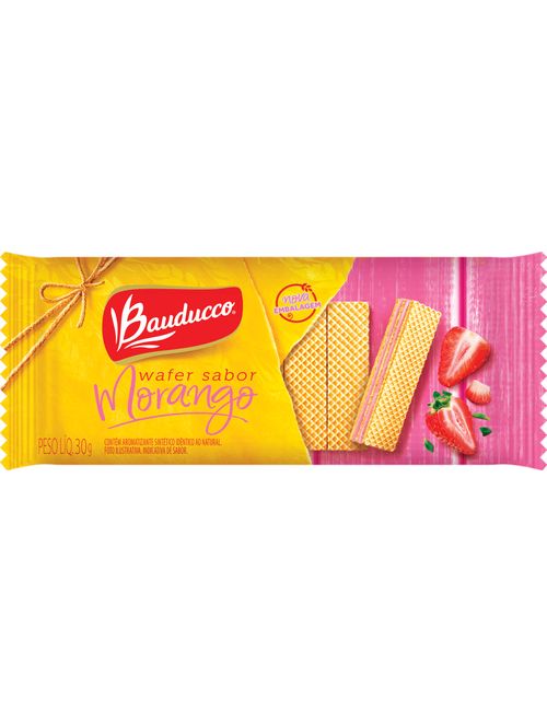 BISCOITO WAFER SACHE MORANGO CONTEM 96 UNIDADES DE 30G CADA (EMBALADO COM  1 UNIDADE) BAUDUCCO