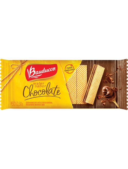 BISCOITO WAFER SACHE CHOCOLATE CONTEM 96 UNIDADES DE 30G CADA (EMBALADO COM 1 UNIDADE) BAUDUCCO
