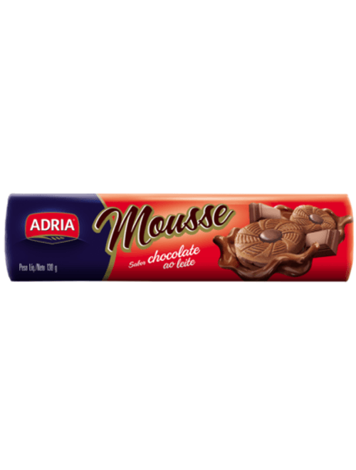 BISCOITO MOUSSE RECHEADO 130G CHOCOLATE AO LEITE