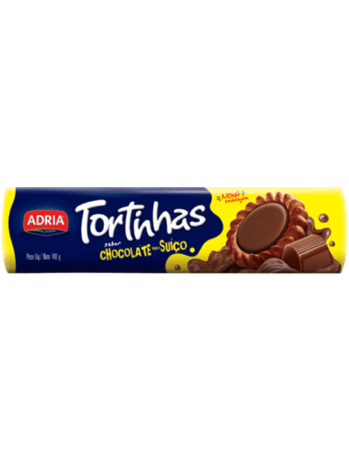 BISCOITO TORTINHA 140G CHOCO SUICO ADRIA