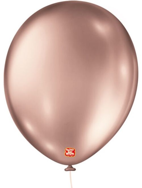 BALAO 11 METALLIC BALLOON ROSE GOLD COM 25 UNIDADES SÃO ROQUE