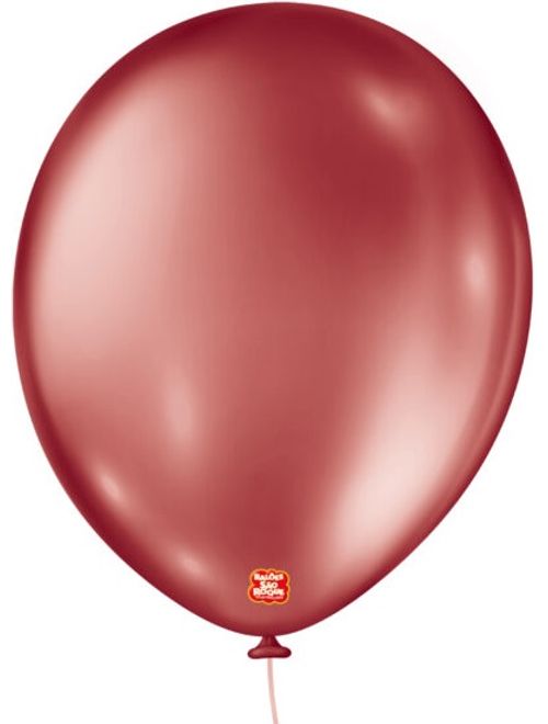 BALAO 11 METALLIC BALLOON VERMELHO COM 25 UNIDADES SAO ROQUE
