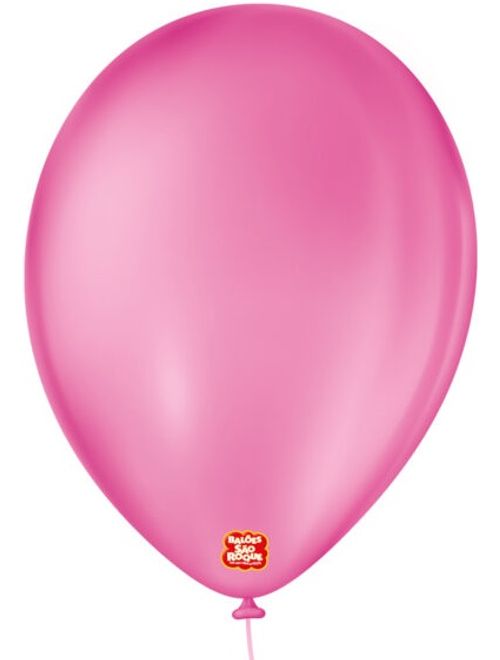 BALAO LISO 9 ROSA SHOCK COM 50 UNIDADES SAO ROQUE