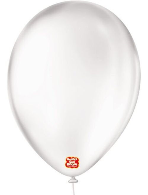 BALAO LISO 9 TRANSPARENTE COM 50 UNIDADES SAO ROQUE