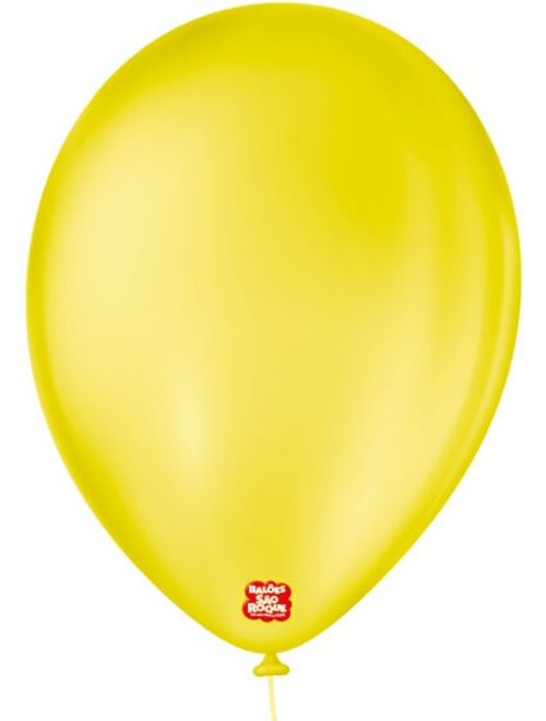 BALAO LISO 9 AMARELO CITRINO COM 50 UNIDADES SAO ROQUE