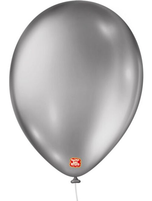 BALAO 9 METALIC PRATA COM 25 UNIDADES SAO ROQUE
