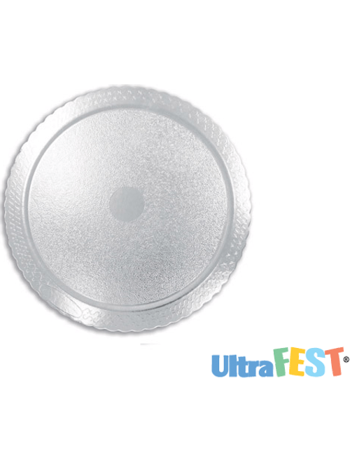 CAKEBOARD REDONDO PRATA 32CM ULTRAFEST