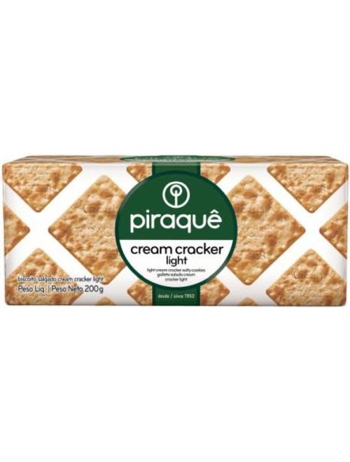 BISCOITO CREAM CRACKER LIGHT 200G PIRAQUE