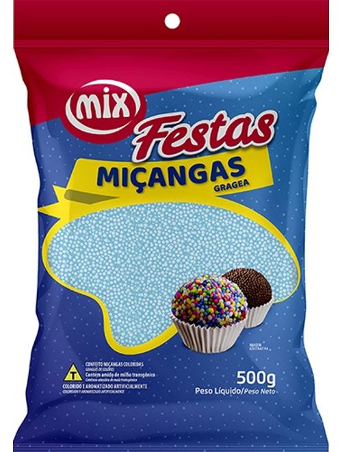 CONFEITO MICANGA 500G AZUL BEBE