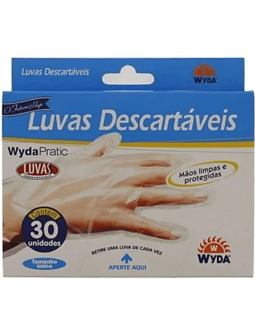 LUVAS DESCARTAVEIS COM 30 WYDA