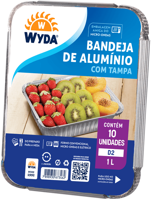MARMITEX RETANGULAR D2 COM 10 UNIDADES WYDA