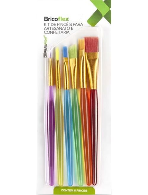 KIT DE PINCEIS PARA ARTES CONFEITARIA BRICOFLEX