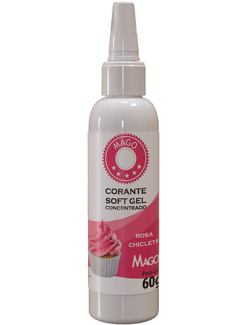 CORANTE SOFT GEL ROSA CHICLETE 60G MAGO