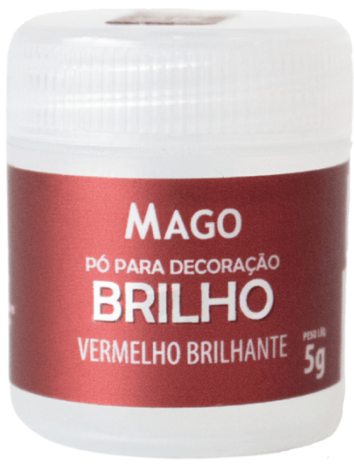 PO PARA DECORACAO VERMELHO BRILHANTE 5G MAGO