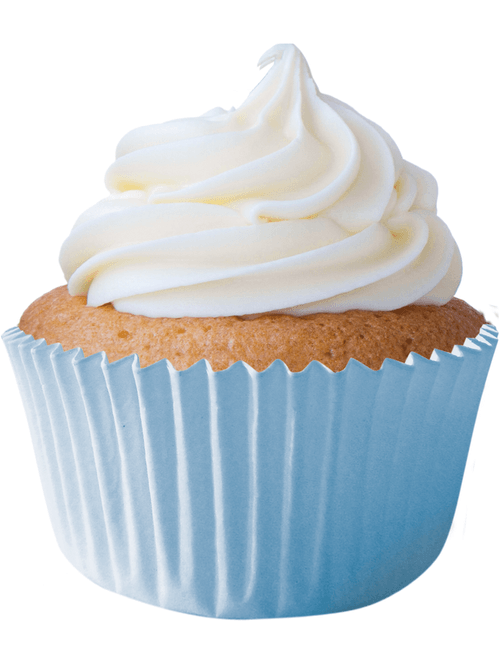 FORMA GREASEPEL PARA CUPCAKE COM 45 UNIDADES AZUL BEBE MAGO