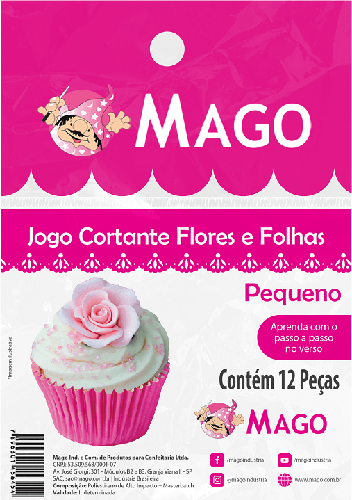 Jogo Cortante de Flores e Folhas Grande c/24 Mago - Confeitaria - Felix  Fantasias