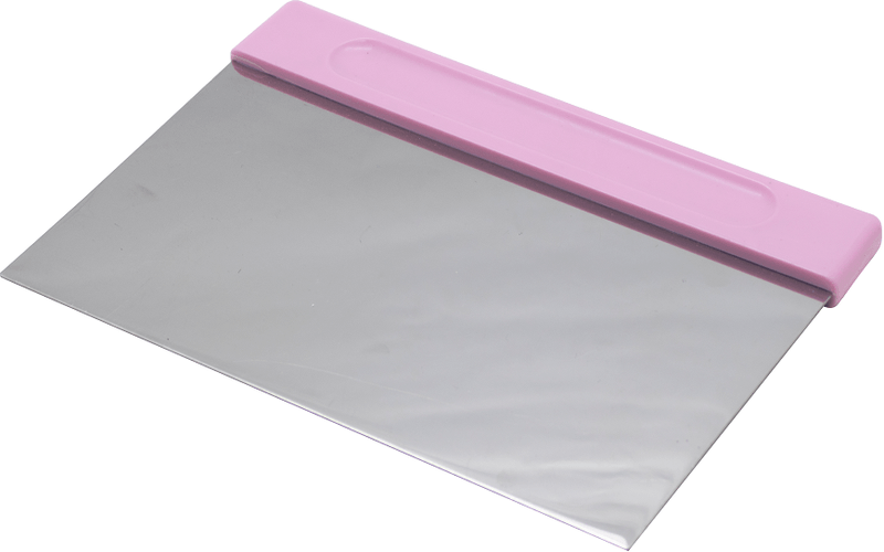 RA-50-RASPADOR-INOX-COM-APOIO-EM-POLIPROPILENO---20-X-12-CM---ROSA