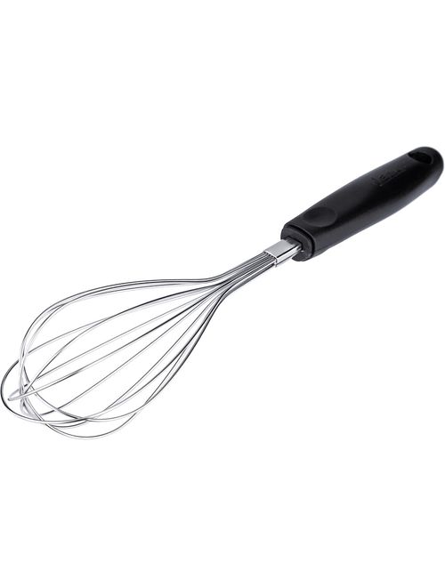 BATEDOR FOUET DE ACO INOX 28CM PRETO WECK