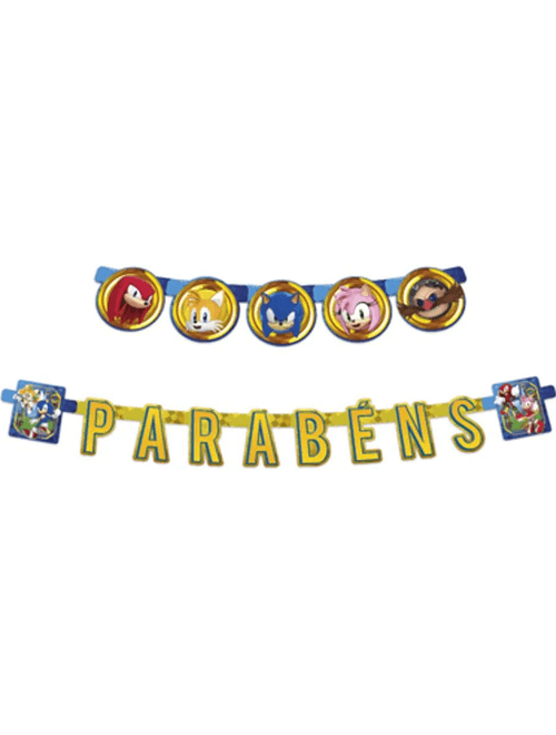 FAIXA PARABENS SONIC REGINA