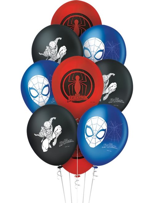 BALAO LATEX REDONDO SPIDER MAN ANIMACAO 9 POLEGADAS COM 25 UNIDADES REGINA