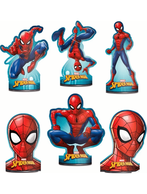 DECORACAO DE MESA SPIDER MAN ANIMACAO COM 6 UNIDADES REGINA