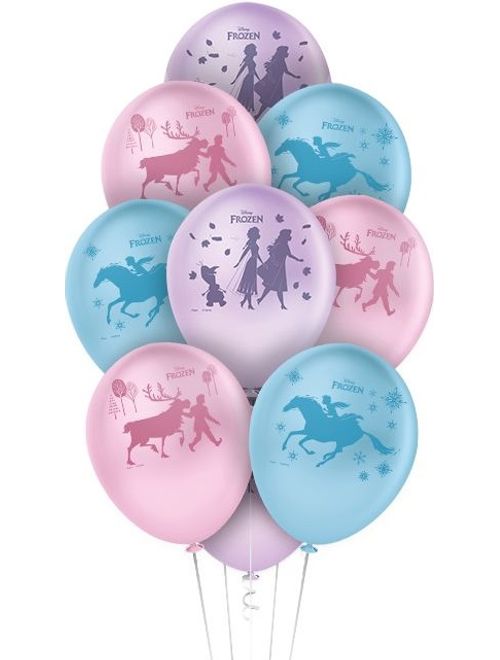 BALAO LATEX REDONDO DISNEY FROZEN 9 POLEGADAS COM 25 UNIDADES