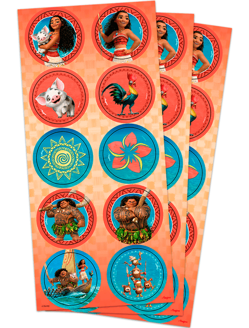 ADESIVO REDONDO MOANA COM 30 UNIDADES REGINA