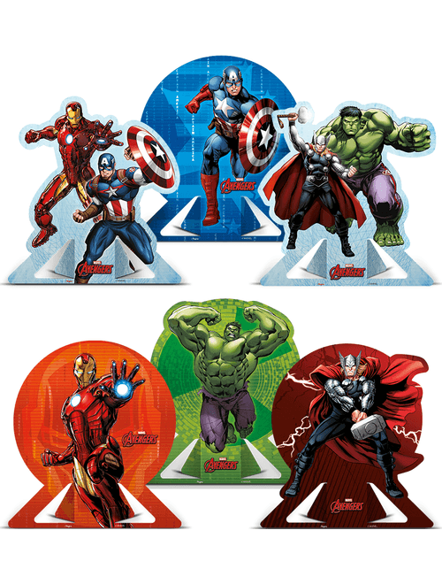 DECORACAO DE MESA AVENGERS ANIMATED COM 6 UNIDADES REGINA