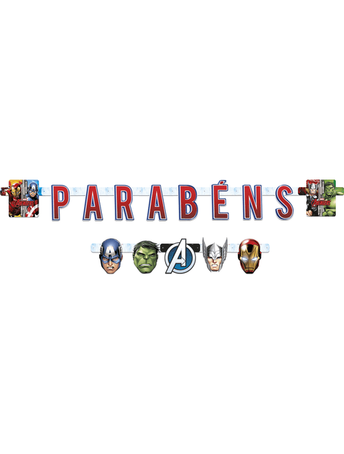 FAIXA PARABENS AVENGERS ANIMATED REGINA