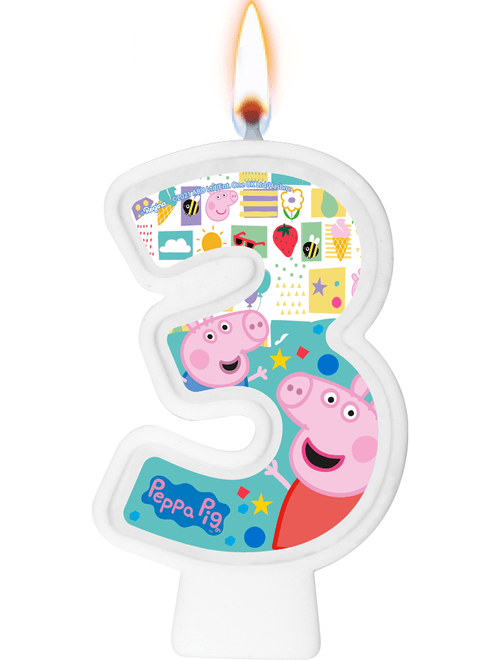 VELA NUMERO 3 PEPPA PIG CLASSICA REGINA