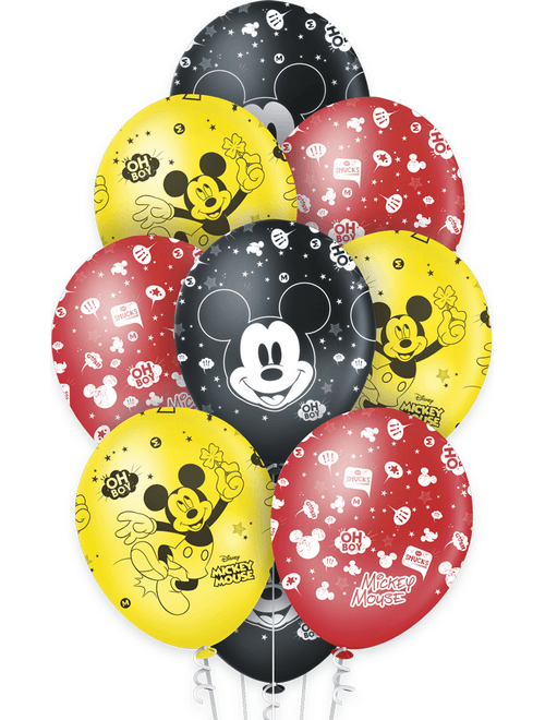 BALAO LATEX PREMIUM MICKEY MOUSE 12 POLEGADAS COM 10 UNIDADES REGINA