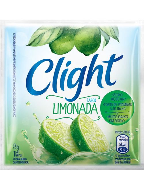 REFRESCO CLIGHT LIMONADA COM 15 UNIDADES DE 8G CADA