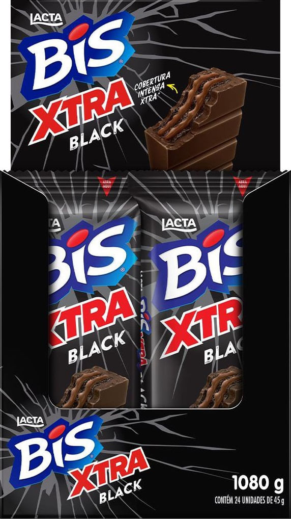 Bis Xtra Black (Wafer recheado e com cobertura sabor chocolate