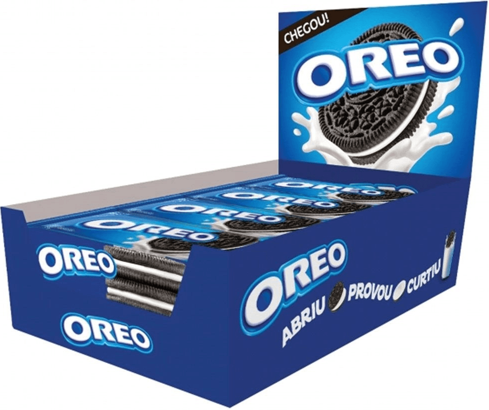 BISCOITO OREO RECHEADO BAUNILHA DISPLAY COM 3 UNIDADES DE 36G CADA