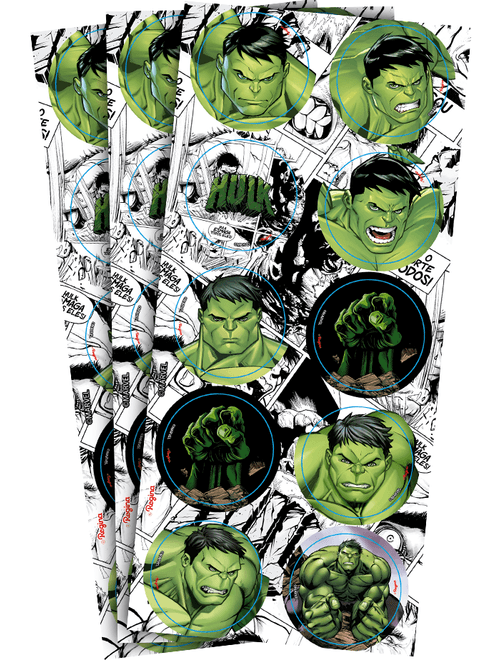 ADESIVO REDONDO HULK COM 30 UNIDADES REGINA